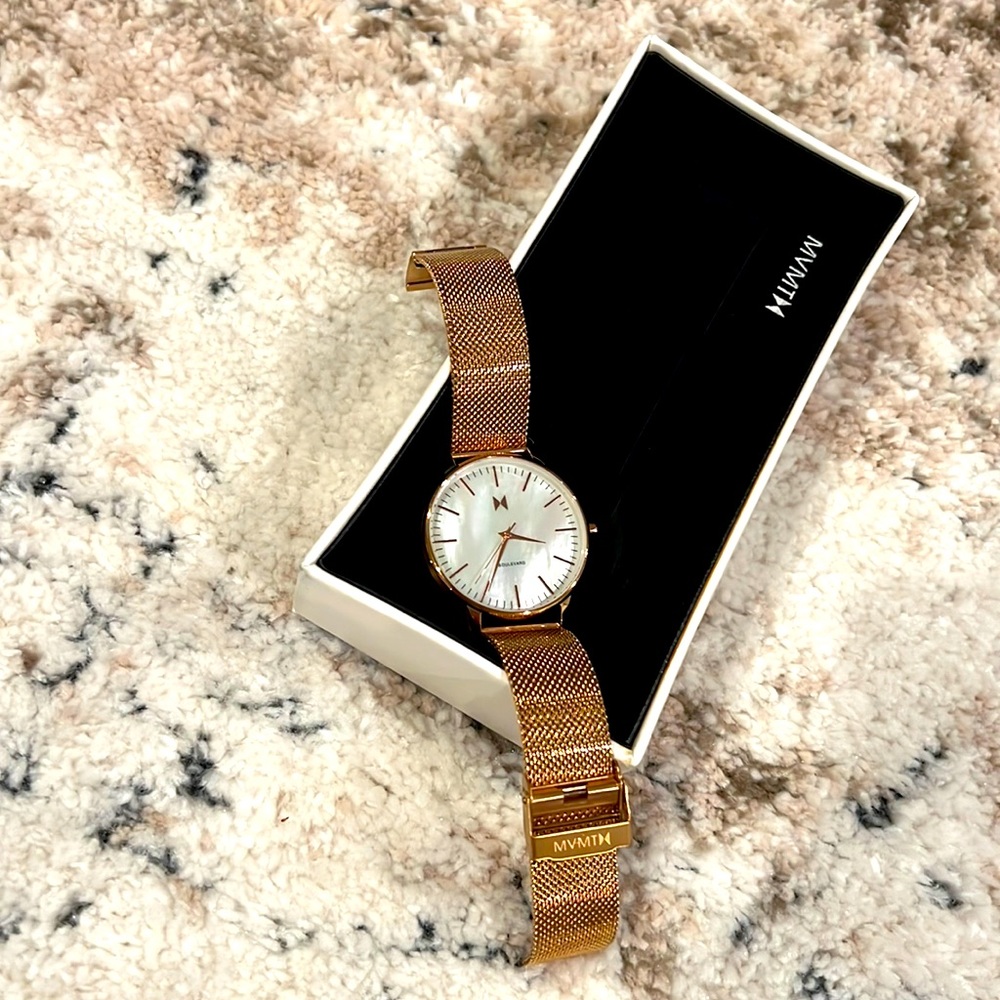 MVMT Sunset Rose Gold & Seashell Watch - 38MM - Picture 5 of 10